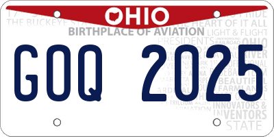 OH license plate GOQ2025