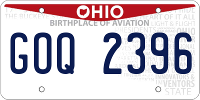 OH license plate GOQ2396