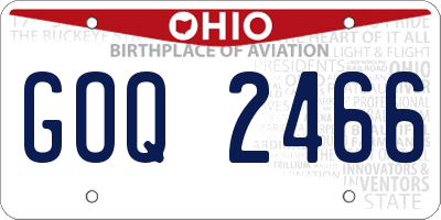 OH license plate GOQ2466