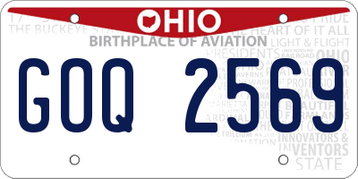 OH license plate GOQ2569