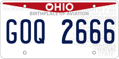 OH license plate GOQ2666