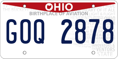 OH license plate GOQ2878