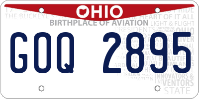OH license plate GOQ2895