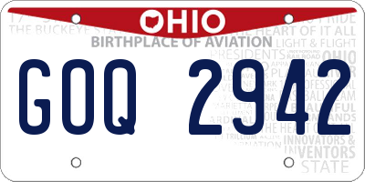 OH license plate GOQ2942