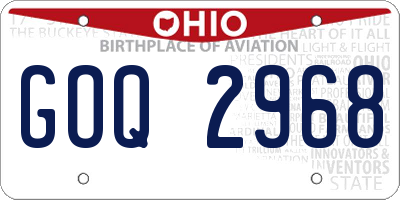 OH license plate GOQ2968