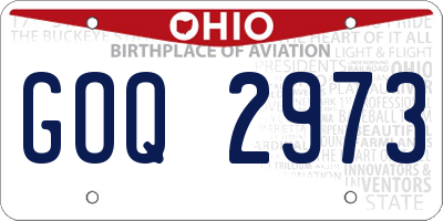 OH license plate GOQ2973