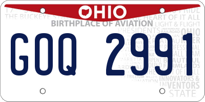 OH license plate GOQ2991