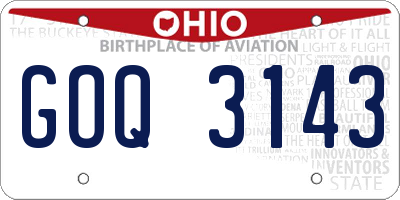 OH license plate GOQ3143