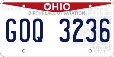 OH license plate GOQ3236