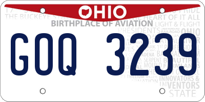 OH license plate GOQ3239