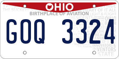 OH license plate GOQ3324