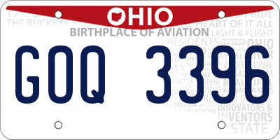 OH license plate GOQ3396