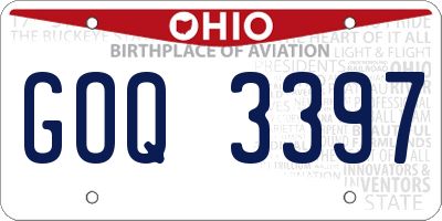 OH license plate GOQ3397