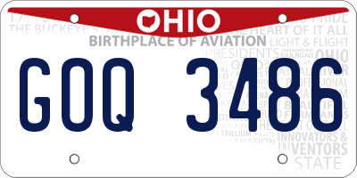 OH license plate GOQ3486