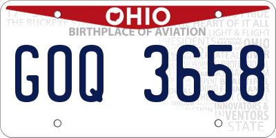 OH license plate GOQ3658
