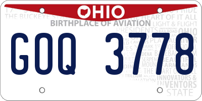 OH license plate GOQ3778