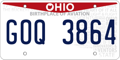 OH license plate GOQ3864