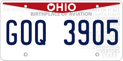 OH license plate GOQ3905