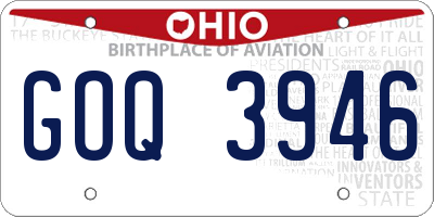 OH license plate GOQ3946