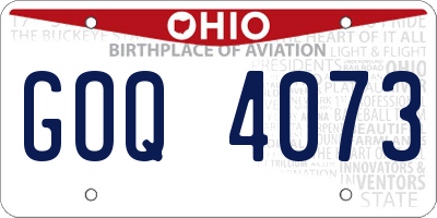 OH license plate GOQ4073