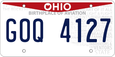 OH license plate GOQ4127