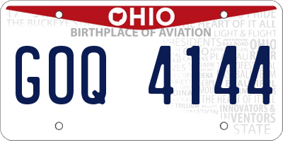 OH license plate GOQ4144