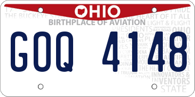 OH license plate GOQ4148