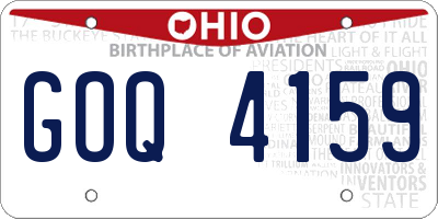 OH license plate GOQ4159