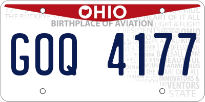 OH license plate GOQ4177
