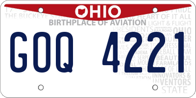 OH license plate GOQ4221
