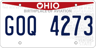 OH license plate GOQ4273