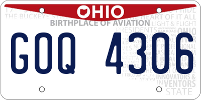 OH license plate GOQ4306