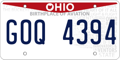 OH license plate GOQ4394
