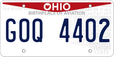 OH license plate GOQ4402