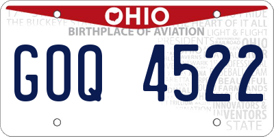 OH license plate GOQ4522
