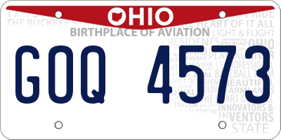 OH license plate GOQ4573