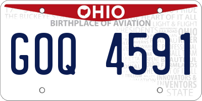 OH license plate GOQ4591