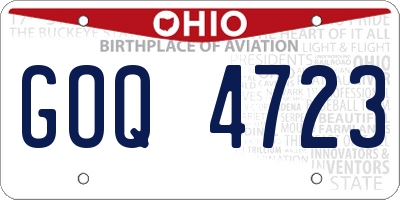 OH license plate GOQ4723