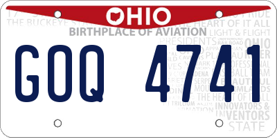 OH license plate GOQ4741