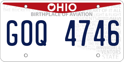 OH license plate GOQ4746