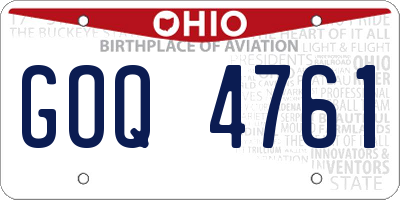 OH license plate GOQ4761