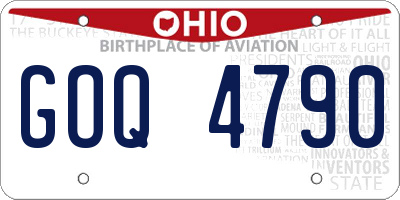 OH license plate GOQ4790