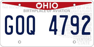 OH license plate GOQ4792