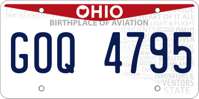OH license plate GOQ4795