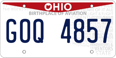 OH license plate GOQ4857