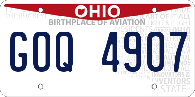 OH license plate GOQ4907