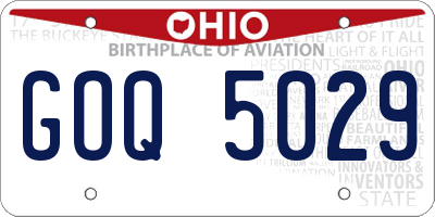 OH license plate GOQ5029