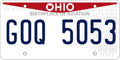 OH license plate GOQ5053