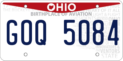 OH license plate GOQ5084