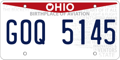 OH license plate GOQ5145